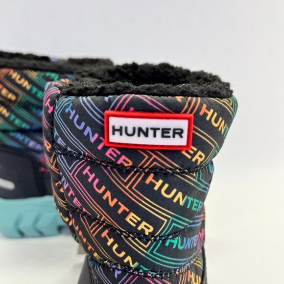 Hunter Girls' Intrepid Logo Cold Weather Snow Boots Size US Girl 8 UK 6 Rainbow - Picture 7 of 13
